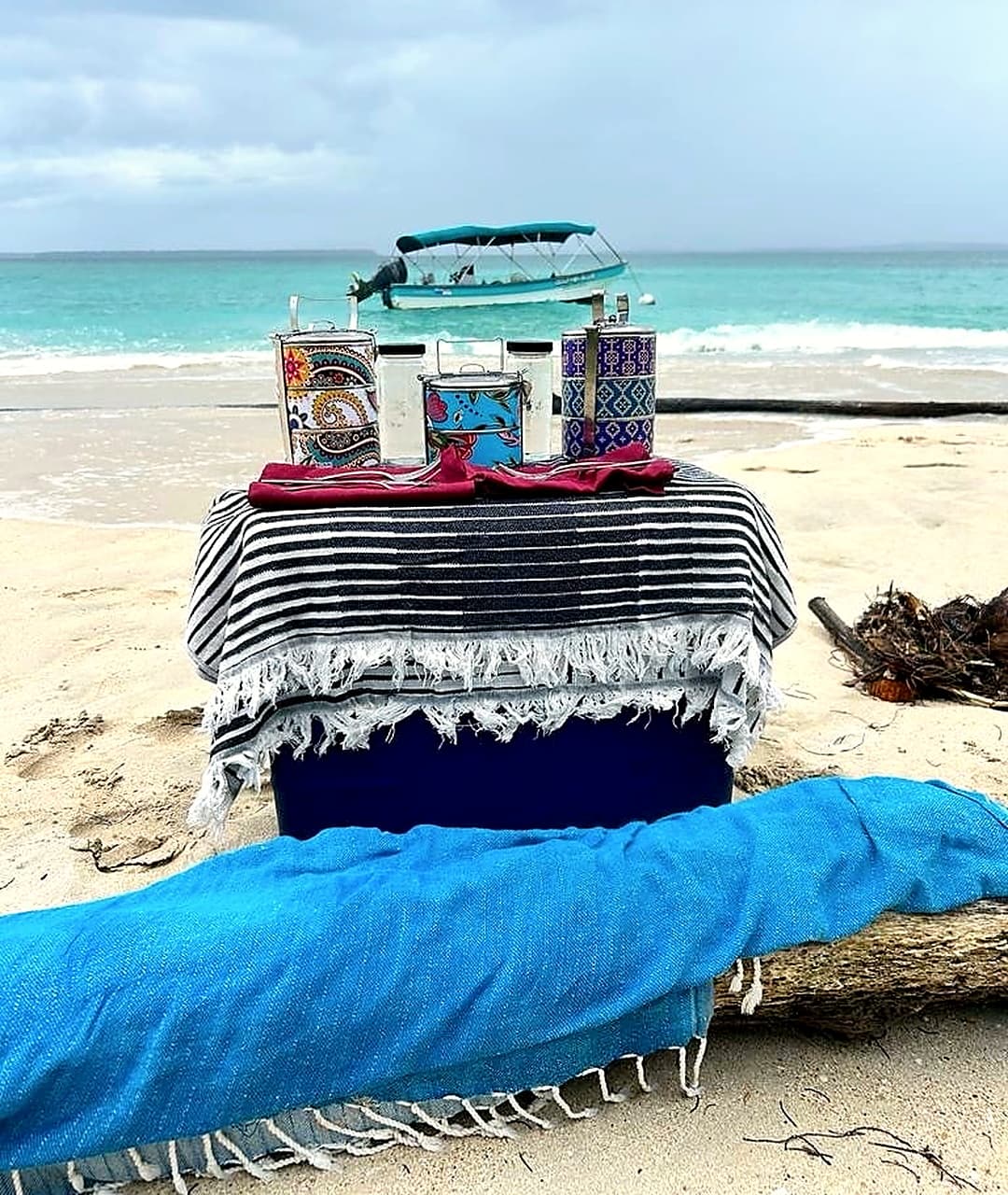 Premium Deluxe cabana terrace at sunset, Romantic Escape at Dolphin Blue Paradise