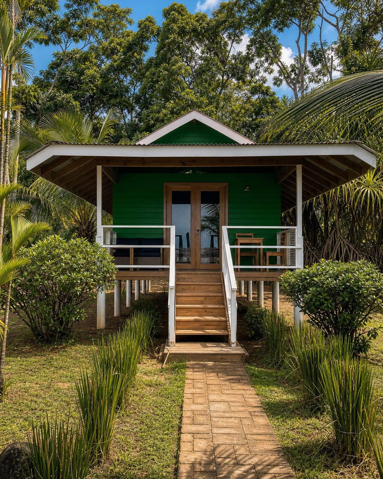 Comfortable eco-luxury room with sea view